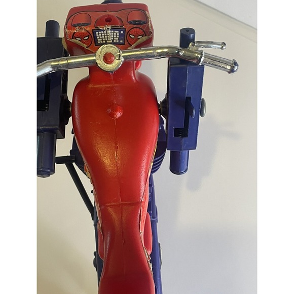 Spiderman‎ Motorcycle Vintage Toy 2000 Marvel With Gun - Picture 10 of 16